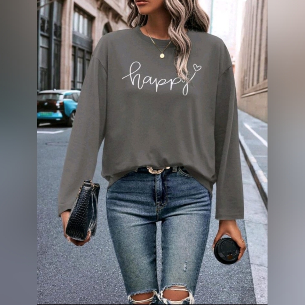 New SHEIN long sleeve graphic tee